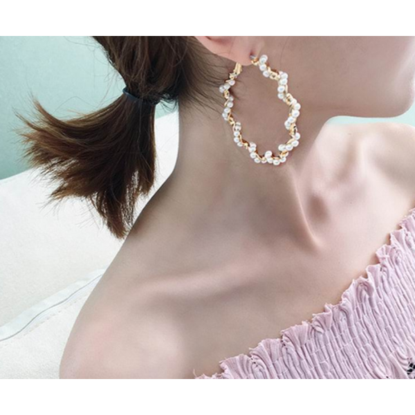 Сережки з перлами "Pearl Helix", 1 пара