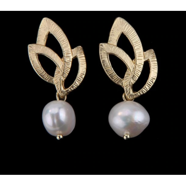 Сережки з перлами "Pearl drops", 1 пара