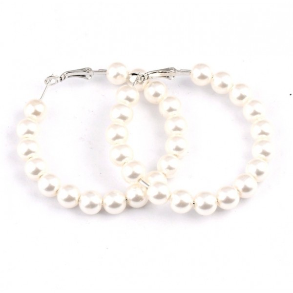 Сережки з перлами "White Pearls", 3 розміри