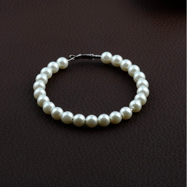 Сережки з перлами "White Pearls", 3 розміри