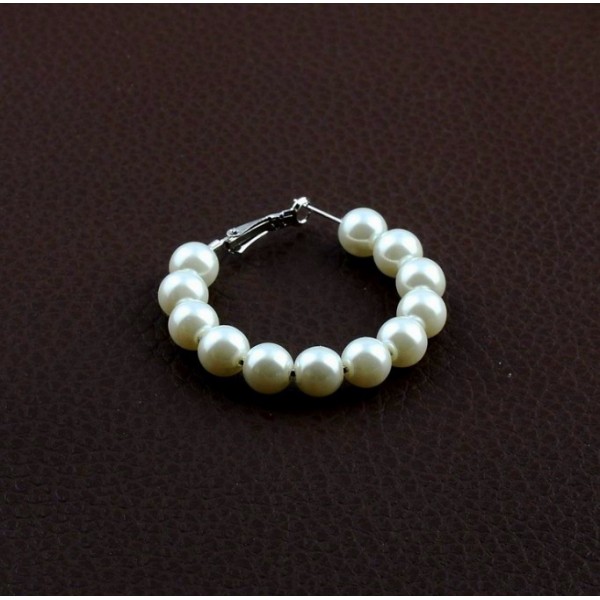 Сережки з перлами "White Pearls", 3 розміри