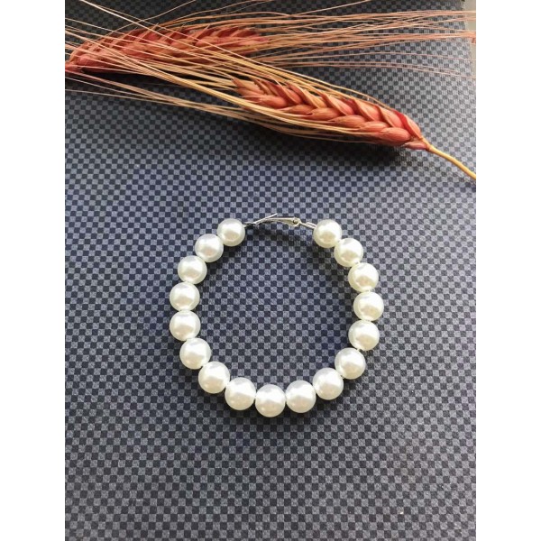 Сережки з перлами "White Pearls", 3 розміри