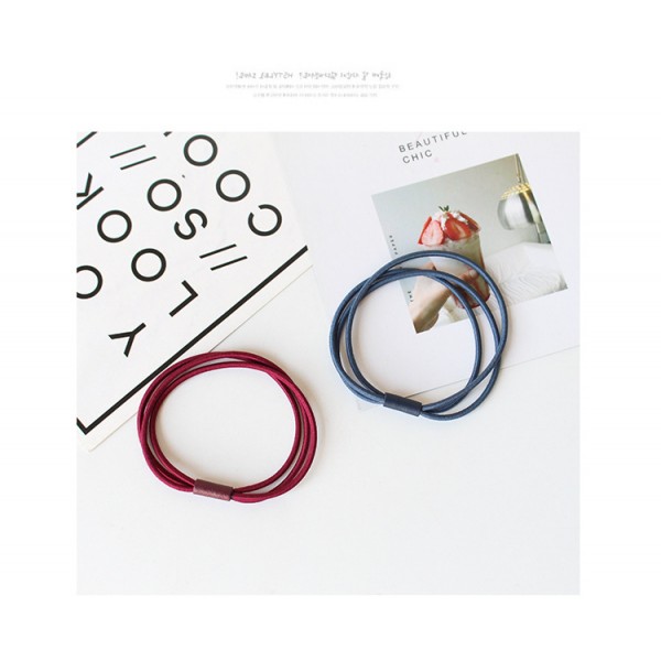 Резинка для волосся "Потрійна", 10 кольорів, 1 шт