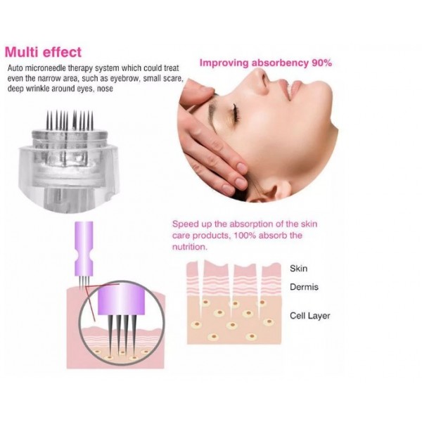 Картридж для дермапену, із гвинтовим кріпленням, на 12 голок, титан