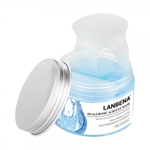 Патчі Тканинні  LANBENA hyaluronic acid eye mask Регенерація і зволоження, 50 шт