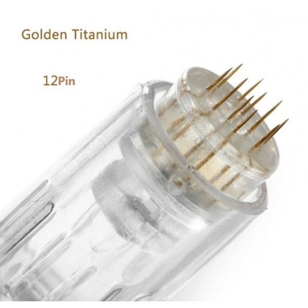 Картридж для дермапену, із гвинтовим кріпленням, на 12 голок, титан