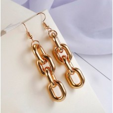 Серьги с крупными звеньями "Golden Chic", золото