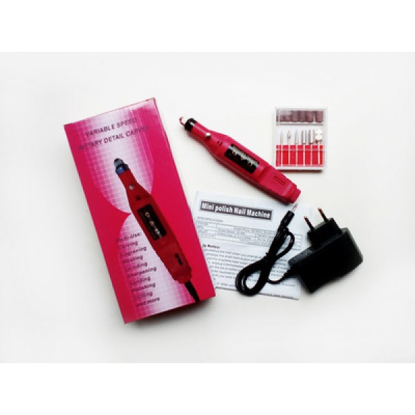 Фрезер-ручка для манікюру та педикюру Variable Speed ​​Rotary Detail Carver, 6 насадок