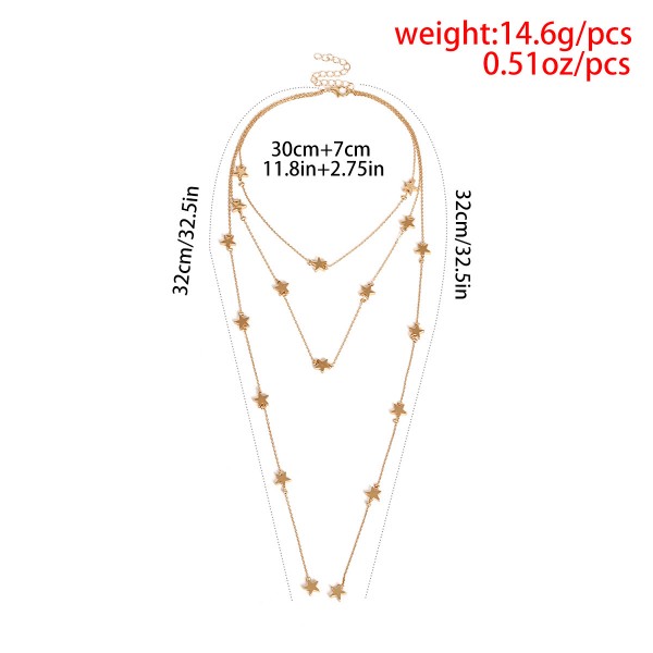 Ланцюжок потрійний "Star Scattering", 2 кольори