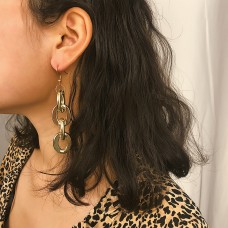 Серьги с крупными звеньями "Golden Splash", золото