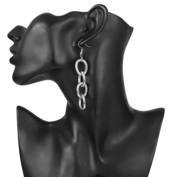 Серьги с крупными звеньями "Minimalism", 2 цвета