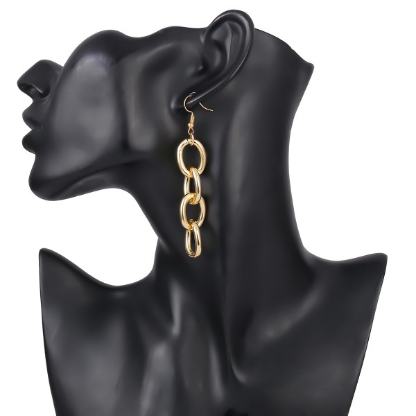 Серьги с крупными звеньями "Minimalism", 2 цвета