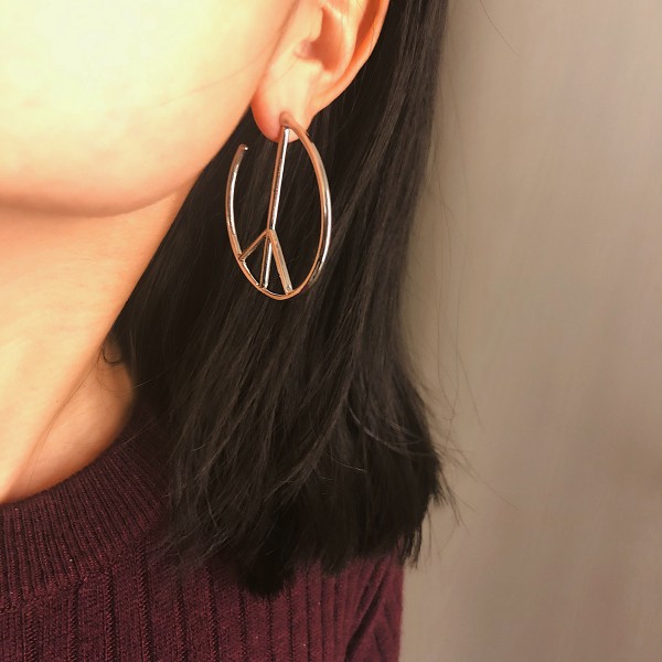 Сережки "Peace", 2 кольори