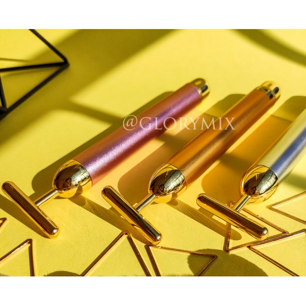Масажер для обличчя, для вирівнювання контурів, CAMMYO 24k Gold Vibrating Facial Beauty Roller Massager Stick Lift, 1 шт