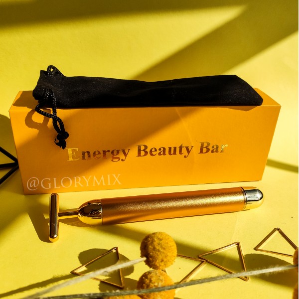 Масажер для обличчя, для вирівнювання контурів, CAMMYO 24k Gold Vibrating Facial Beauty Roller Massager Stick Lift, 1 шт