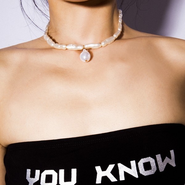 Ланцюжок-чокер з перлами "Granite Pearls"