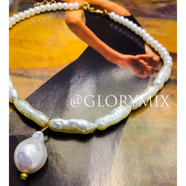 Ланцюжок-чокер з перлами "Granite Pearls"