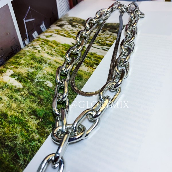 Ланцюжок багатошаровий з великими ланками "Large Chain", 2 кольори