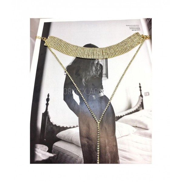 Цепочка-чокер "Chic and Shine", двойная, 2 цвета Цепочка-чокер "Chic and Shine", двойная, 2 цвета