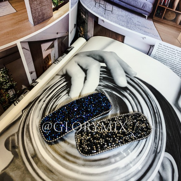 Шпилька для волосся зі стразами "Patches", різні види