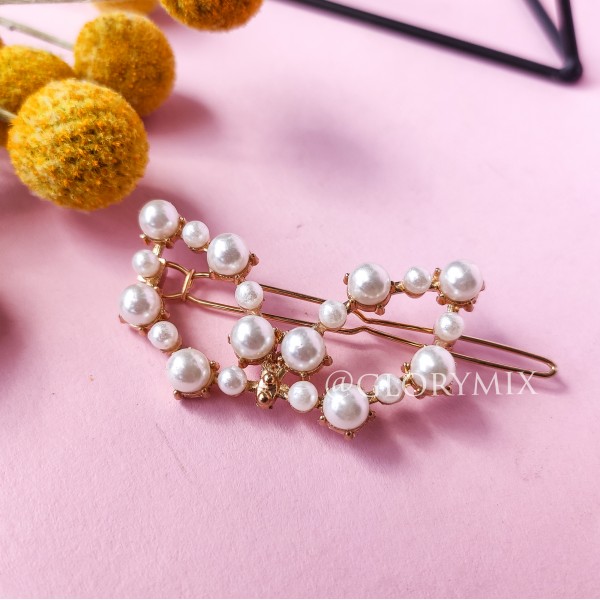 Шпильки з перлами, в золоті, 1 шт Шпильки з перлами, в золоті, 1 шт