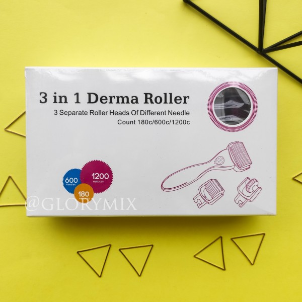 Мезоролер 3в1 Derma Roller (0,25мм +0,5мм +1мм)