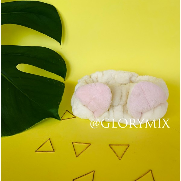 Пов'язка для макіяжу з вушками, різні кольори, 1 шт