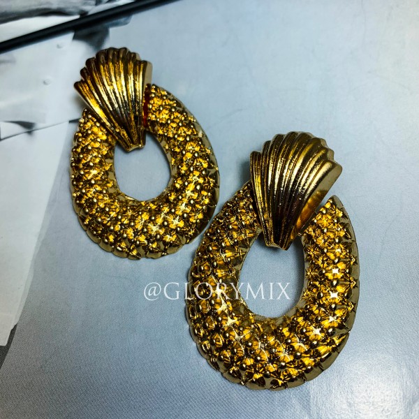 Серьги "Golden pineapple", 1 пара
