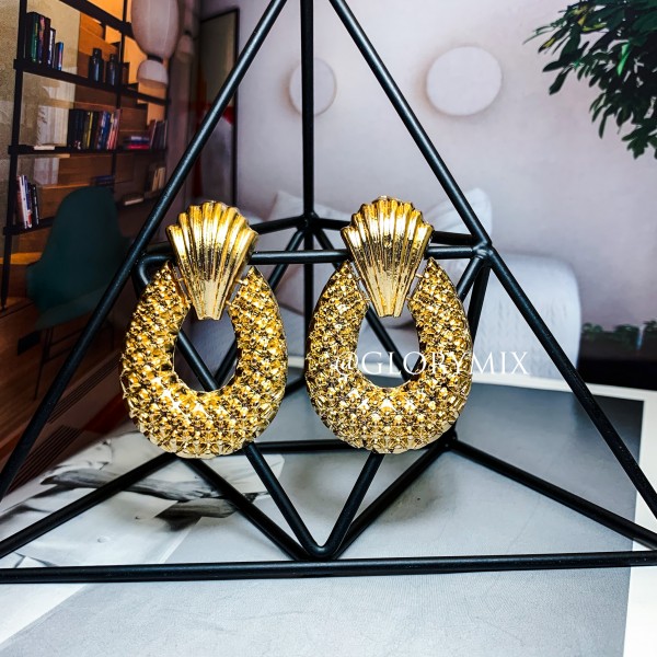 Серьги "Golden pineapple", 1 пара