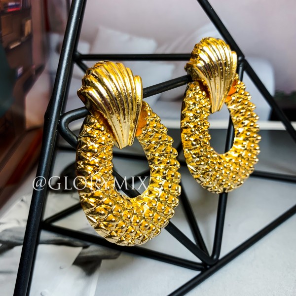 Серьги "Golden pineapple", 1 пара