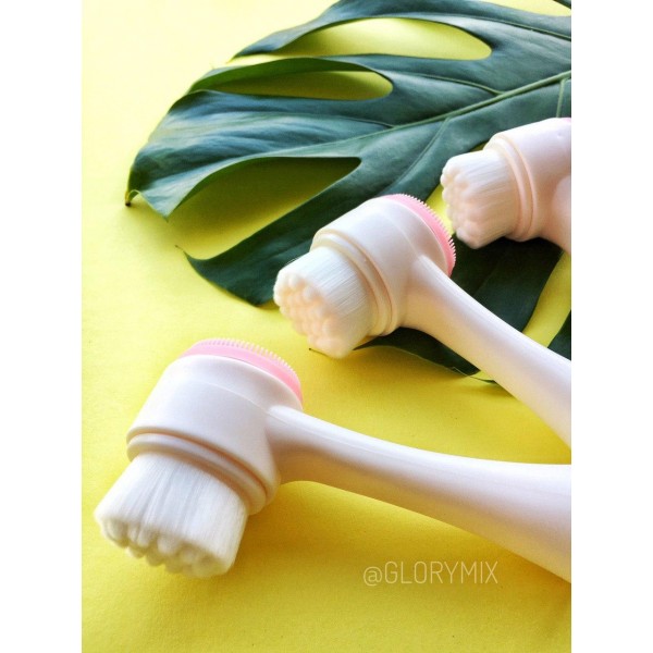 Двостороння щітка для очищення обличчя, 1 шт