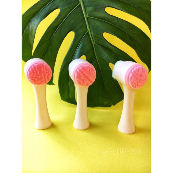 Двостороння щітка для очищення обличчя, 1 шт