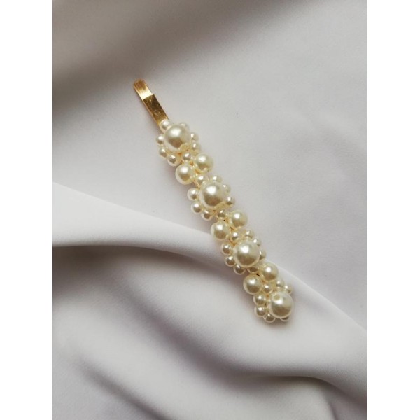 Невидимки для волос украшенные Жемчугом, 1 шт