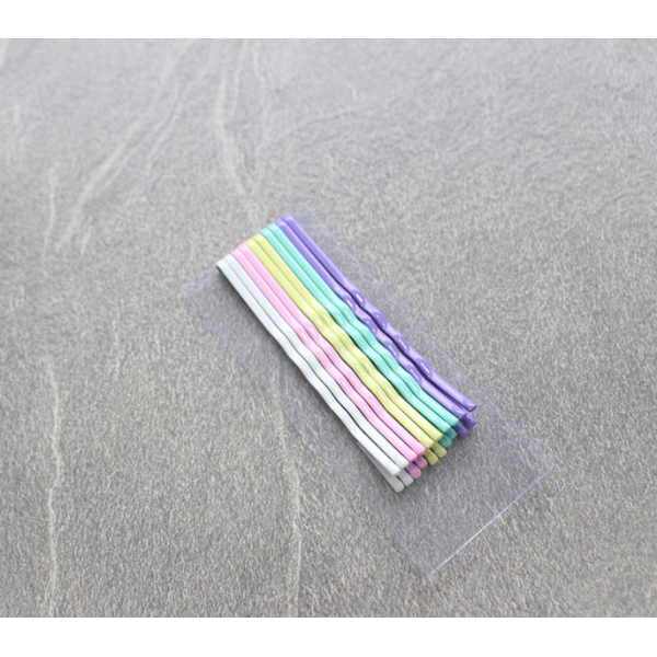 Кольорові невидимки для волосся, різні види, 10 шт