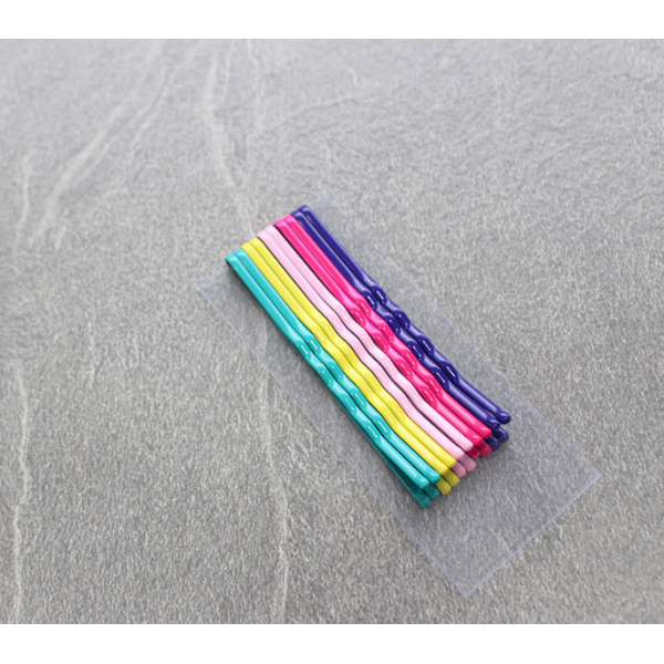 Кольорові невидимки для волосся, різні види, 10 шт