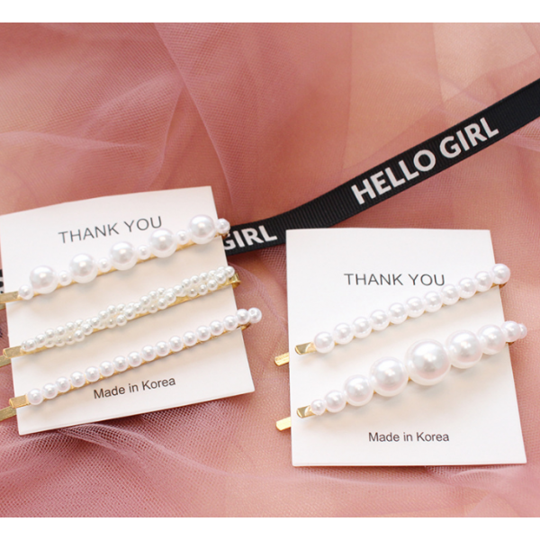 Невидимки для волос украшенные Жемчугом, 1 шт