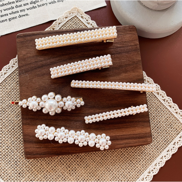 Затискачі та невидимки для волосся, з перлами, "Classic Fashion", 7 видів