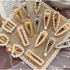 Шпильки для волосся зі стразами та перлами "Love fashion style", 10 видів