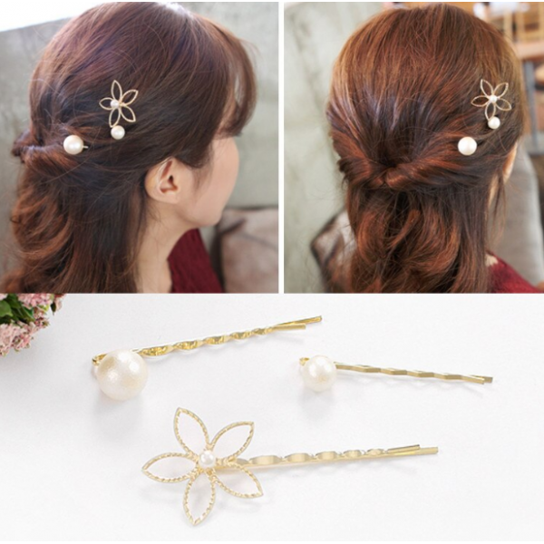 Набір шпильок із перлами "Pearl symphony", 3 шт