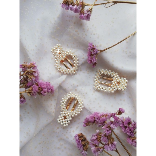 Шпильки для волосся, з перлами, "Фігурні, з маленькими перлинами", 3 види