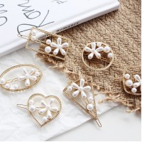 Шпилька "Квітка з перлів", 1 шт