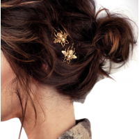 Шпилька для волосся, невидимка, Бджола, золота 1 шт