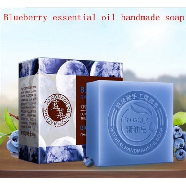 Натуральне мило з екстрактом чорниці та кокосовим маслом BIOAQUA Blueberry Natural Oil Soap