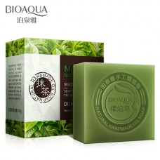 Натуральне мило з екстрактом чайного листа і кокосовим маслом BIOAQUA Matcha Natural Oil Soap, 100 г