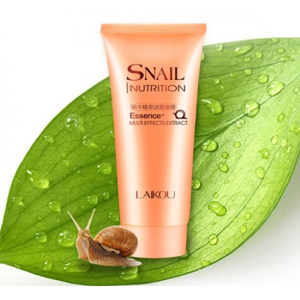 Пінка для вмивання з екстрактом равлики LAIKOU Snail Nutrition, 100 мл