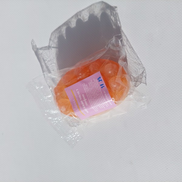 Масажне мило ручної роботи з люфою, антицелюлітне, з ароматом цитрусу