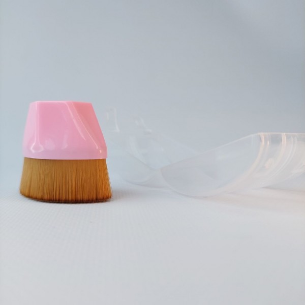 Пензлик для макіяжу, пензлик для тональної основи, рожевий, маленький