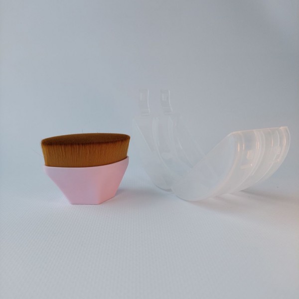 Пензлик для тональної основи, пензлик для макіяжу, фіолетовий, великий