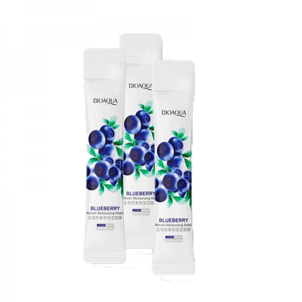 Маска для обличчя, зволожуюча Bioaqua Blueberry Arbutin Moisturizing Mask, з арбутином, 4 млх20