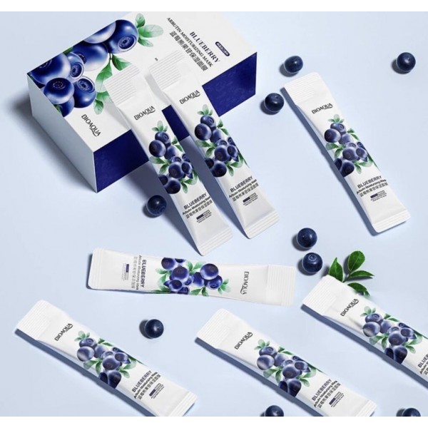 Маска для обличчя, зволожуюча Bioaqua Blueberry Arbutin Moisturizing Mask, з арбутином, 4 млх20